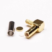 SMB Connector Female Crimp Type For Cable Gold Plating