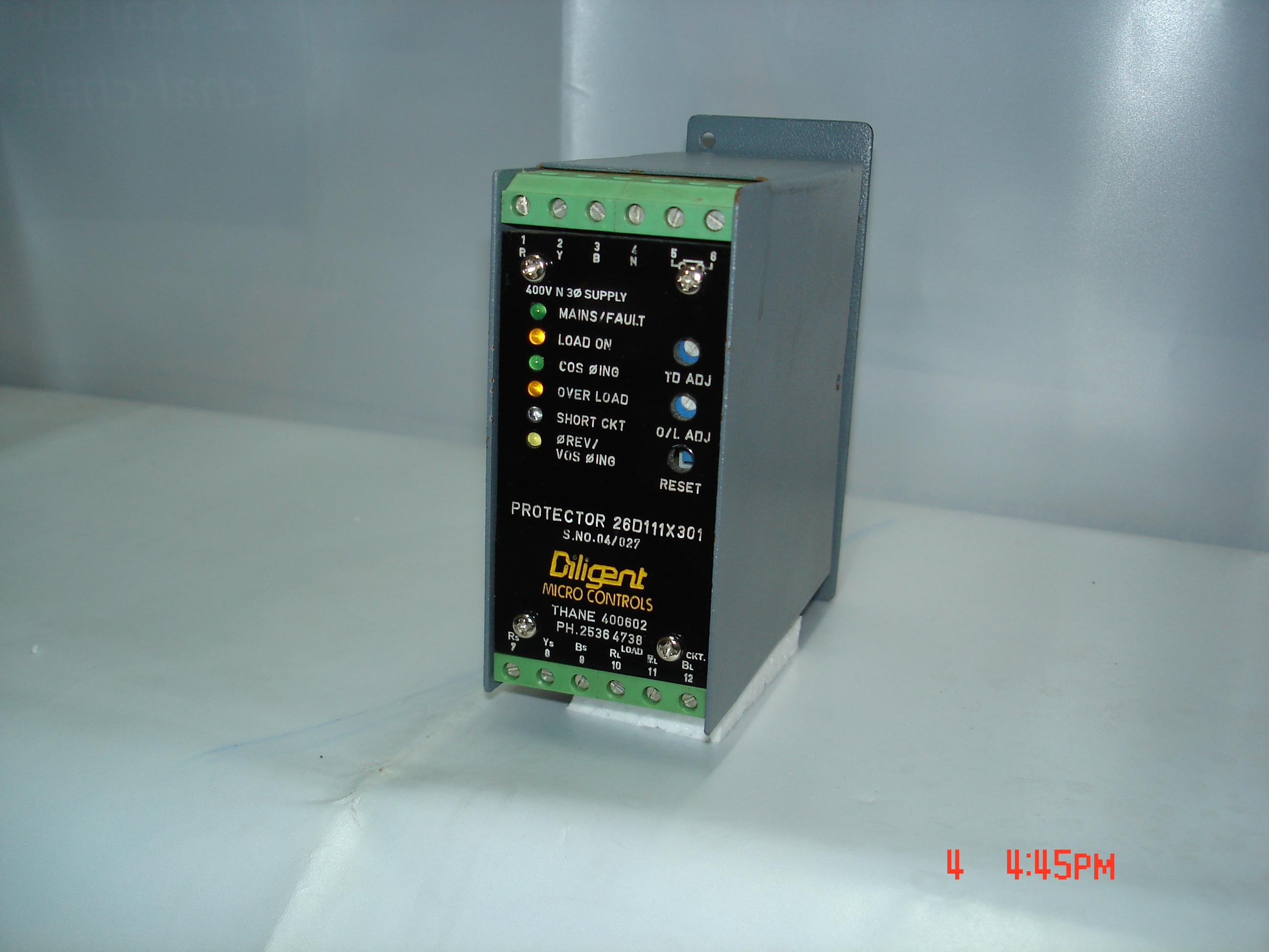 Mini Motor Protection Relay - Color: Black