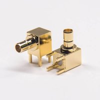 Female SMB Angled Throegh Hole Connector For PCB Mount