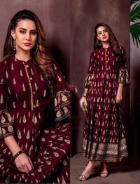 Long Party Wear Kurti Bust Size: 40  Centimeter (cm)