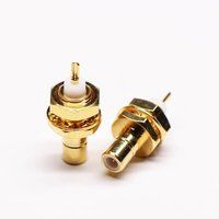 SMB Straight Female Connectors Solder For Cable Extended PTFE