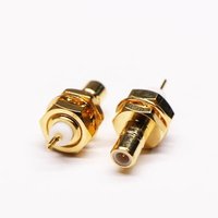 SMB Straight Female Connectors Solder For Cable Extended PTFE