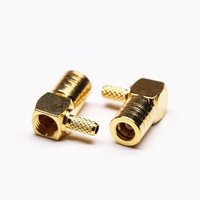 SMB Right Angle Connector Male Crimp Type For Cable