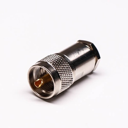UHF Connector Coaxial Straight Clamp Type Male For Cable
