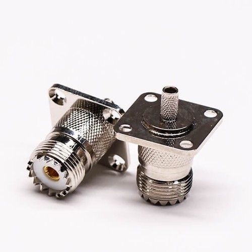 UHF Connector Flange Mount Female 4 Hole For Panel Mount