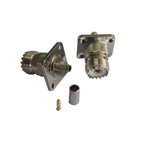 3AN-009-0048 UHF Connector Jack Straight Clamp Type For Flange Mount
