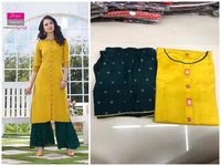 Designer Kurti with Plazzo and pant pair
