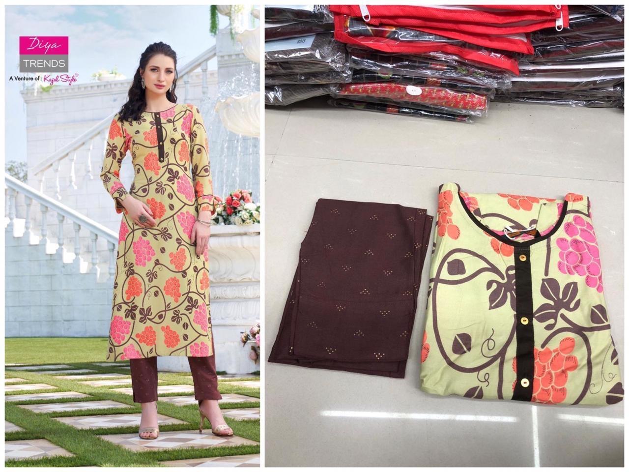 Designer Kurti with Plazzo and pant pair