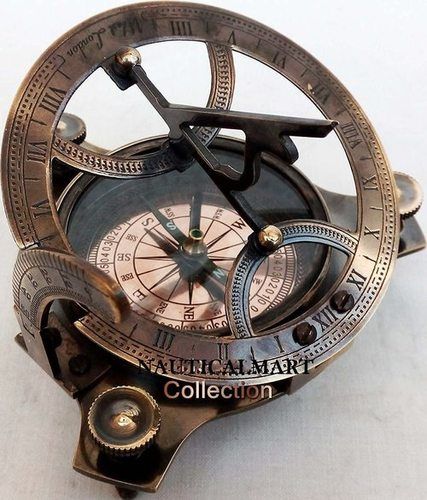 Nautical Nauticalmart 4" West London Brass Sundial Compass ~ Vintage Maritime Antique Brass Compass