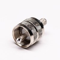 UHF Male Coaxial Connector Sliver Plated Crimp Type For CableMale Coaxial Connector Sliver Plated Crimp Type For Cable