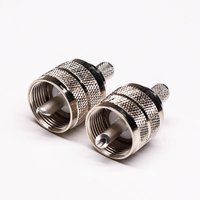 UHF Male Coaxial Connector Sliver Plated Crimp Type For CableMale Coaxial Connector Sliver Plated Crimp Type For Cable