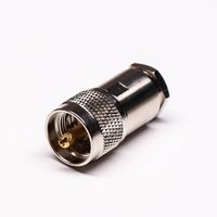 UHF Male Coaxial Connector Straight Clamp Type For Cable