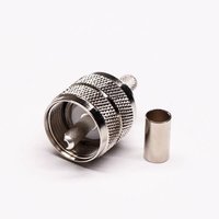 UHF Male Coaxial Connector Straight Crimp Type For Cable