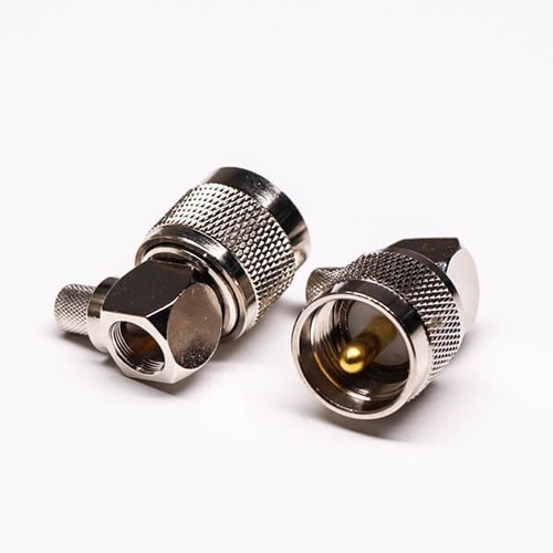 UHF Male Connector Gold Plated Crimp Type For Cable