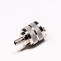 UHF Male Connector Straight Gold Plated Crimp Type For Cable