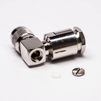 RG8 TNC Connector Clamp Type Coaxial Angled Plug For Cable