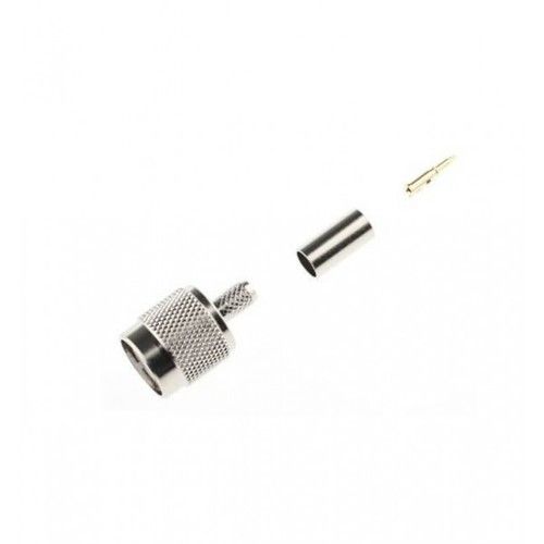 TNC Connector Male Straight 50IC Cable Mount Crimp Termination For RG58