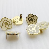 23mm Fashion New Design Beauty Flower Shape Alloy Materials Metal Plate Buckle for Bag Accessories