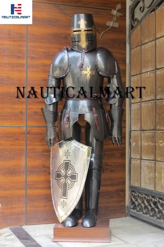 Steel Nauticalmart Medieval Reenactment Crusader Full Body Suit Of Armor Halloween Costume