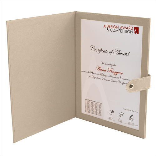 Single Certificate Folder - Ecoleatherette, 24x32x1 cm | 40 Vibrant Colors Available, Versatile Certificate and Document Holder