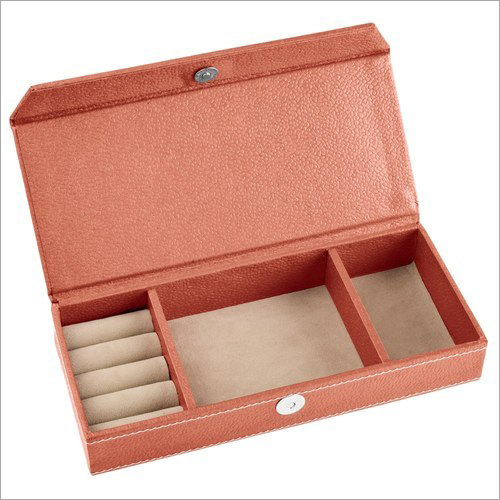 Jewellery Travel And Small Box - Ecoleatherette, 22x9.5x3 cm, Available in 40 Colour Shades | Compact and Elegant Design for Convenient Travel Storage