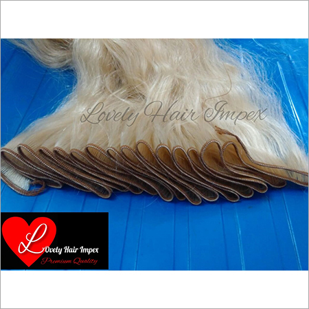 Machine Weft Blonde Hair Wig