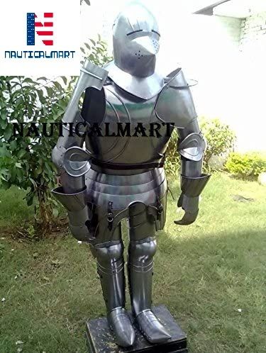 Steel Nauticalmart Medieval Knight Suit Of Armor Body Costume With Pig Face Bassinet Helmet