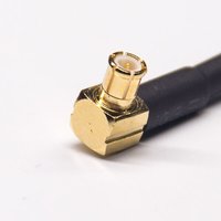 MCX Plug Male Gold To N Type Angled Male Nickel Plating RF Coaxial Cable With RG174