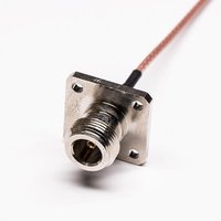 N Coaxial Cable Straight 4 Hole Flange To Right Angle MCX Male Cable Assembly