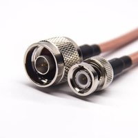 N Type Cable Connector Straight Male To BNC Straight Male With RG142
