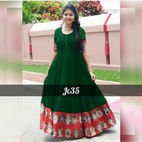 Designer Red Long Kurti