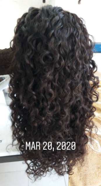 Full Lace Raw Swiss Lace Curly Human Hair Wig