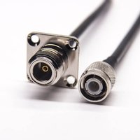 TNC Straight Plug Cable Connector To N Type 4 Holes Straight Female With RG223 RG58