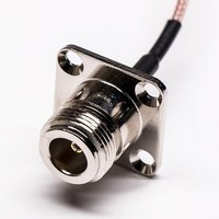 Coaxial Cable With Connector N Female 4 Holes Flange To BNC Male Cable Assembly Crimp