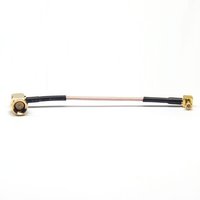 Coaxial Cable Connector SMA Angled Male To MCX Male For RG178 Cable