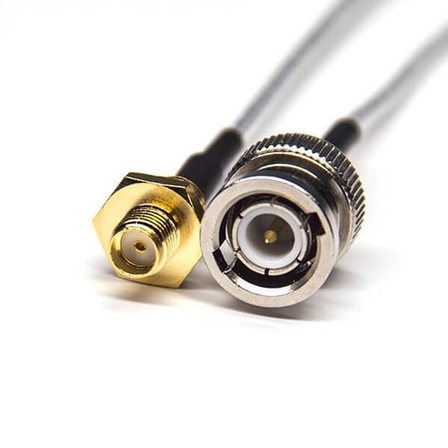 BNC Cable Connector Male Straight To SMA Straight Female Rear Panel Mount Coaxial Cable With RG316
