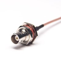 BNC Cable Connectors Straight Female To Angled Female SMA With RG316