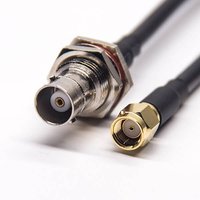 BNC Female Connectors Straight To SMA Straight Male RP Coaxial Cable With RG223 Rg58