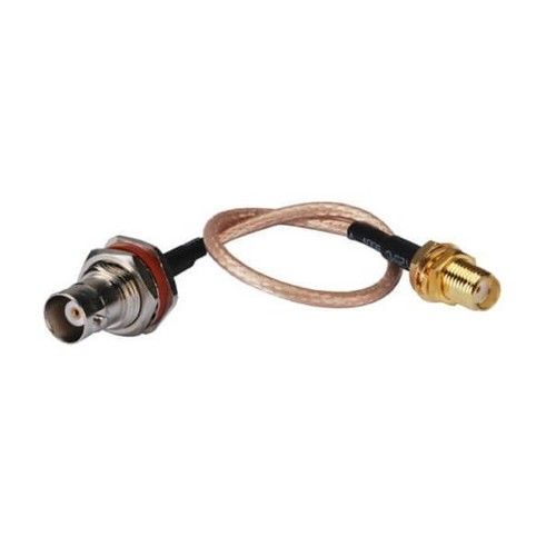 BNC SMA Cable Assembly RG316 SMA Female To BNC Female Bulkhead 10CM