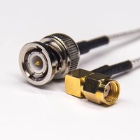 BNC Straight Connector Male To SMA Male RP Right Angled Coaxial Cable With RG316