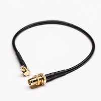 Coaxial RF Cable SMA Female Straight Front Bulkhead To MCX Male