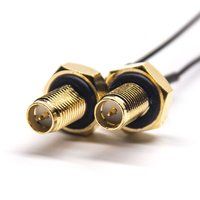 Female Coaxial Cable Connector RP SMA Straight For 1.37 Black Cable