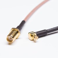 MCX Coax Cable Brown RG316 Solder With Straight Bulkhead SMA Socket To MCX Plug
