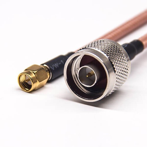 N Type Straight Connector To SMA Straight Male RG142 Cable