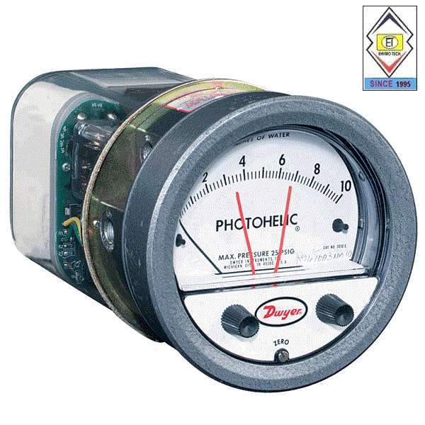 Dwyer A3000-00N  .05 to .20 Inch Photohelic Pressure Switch Gauge Range