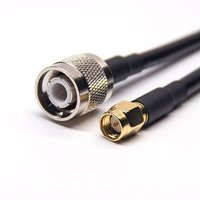TNC Male Connector 180 Degree To SMA Male Straight Coaxial Cable With RG223 RG58