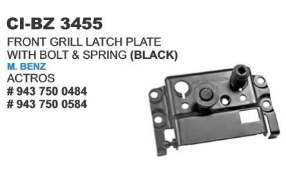 Front Grill Latch Plate (Black) M Benz Actros