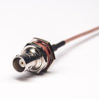 BNC Cable Connector Female Straight To SMB Male Angle With RG316