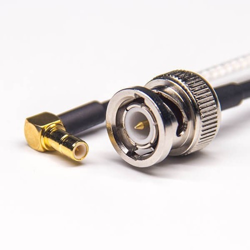 BNC Straight Male To SMB Angled Female Coaxial Cable With RG316