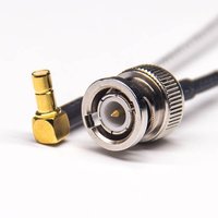 BNC Straight Male To SMB Angled Female Coaxial Cable With RG316
